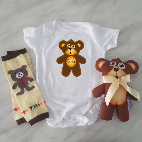 Baby onesie - Brown bear set